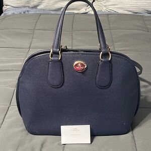 Coach Prince Street satchel. Navy Blue
